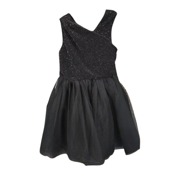 NWT Kensie Girl Black Sequin Mesh Dress Size 8 - Picture 2 of 3